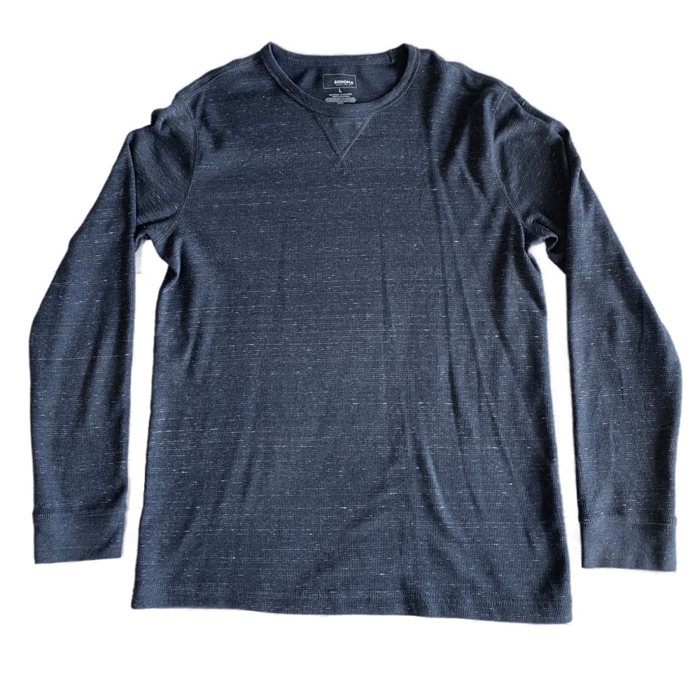 Sonoma Long Sleeve Shirt, Size: Large, Color: Navy